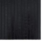Килим, правоъгълен, черен, 100x300 см, бамбук