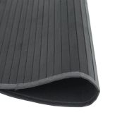 Килим, кръгъл, сив, 100 см, бамбук