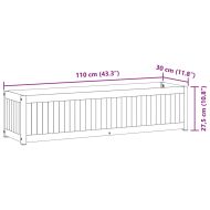 Градинска кашпа 110x30x27,5 см масивна акация и стомана