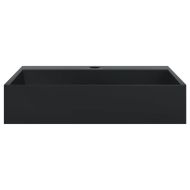 Мивка, 50x38x11 см, минерална/мраморна отливка, черен мат