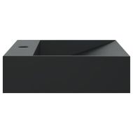 Мивка, 50x38x11 см, минерална/мраморна отливка, черен мат