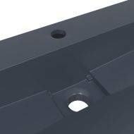 Мивка, 60x38x11 см, минерална/мраморна отливка, антрацит