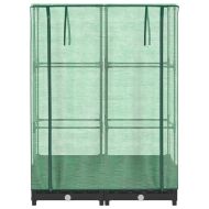 Повдигнато легло с оранжерия калъф, ратанов вид, 80x40x123 см