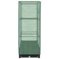 Повдигнато легло с оранжерия калъф, ратанов вид, 80x40x123 см