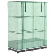 Повдигнато легло с оранжерия калъф, ратанов вид, 80x40x123 см