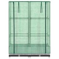 Повдигнато легло с оранжерия калъф, ратанов вид, 80x40x123 см