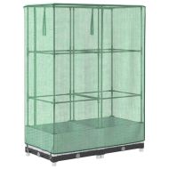 Повдигнато легло с оранжерия калъф, ратанов вид, 80x40x123 см