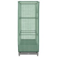 Повдигнато легло с оранжерия калъф, ратанов вид, 80x40x123 см