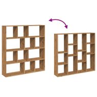 Библиотека, дъб артизан, 132x29x141,5 см, инженерно дърво