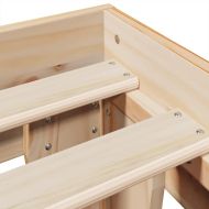 Рамка за легло без матрак, 140x190 см, масивна чамова дървесина