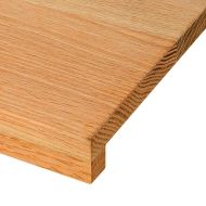 Стълбищни стъпала, 20 бр, светлокафяви, 100x30x2 см, дъб масив