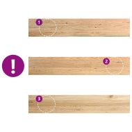 Прозоречни первази, 2 бр, 140x30x2 см, необработен масивен дъб