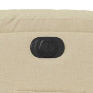 Електрически стол реклайнер , кремав, текстил