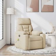 Масажен наклоняем стол, кремав, текстил