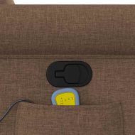 Масажен наклоняем стол, кафяв, текстил