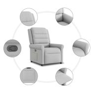 Recliner Chair Cloud Grey Fabric