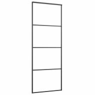 Плъзгаща се врата с обков 76x205 см ESG стъкло и алуминий