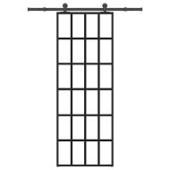 Плъзгаща се врата с обков 76x205 см ESG стъкло и алуминий