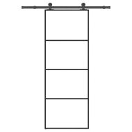 Плъзгаща се врата с обков 76x205 см ESG стъкло и алуминий