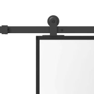 Плъзгаща се врата с обков 76x205 см Закалено стъкло&Алуминий