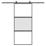 Плъзгаща се врата с обков 90x205 см Закалено стъкло&Алуминий