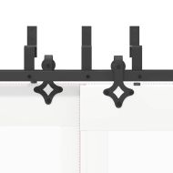 Комплект механизъм за плъзгаща врата, 427 см, стомана, черен