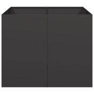 Кашпа, черна, 100x100x80 см, стомана