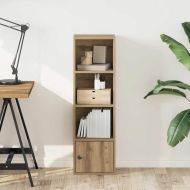 Библиотека, дъб артизан, 31x24x102 см, инженерно дърво