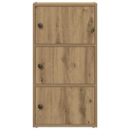 Библиотека, дъб артизан, 40x24x77 см, инженерно дърво