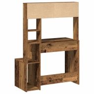 Бюро с рафтове, старо дърво, 100x45x140 см, инженерно дърво