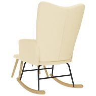 Люлеещ се стол с табуретка за крака, син, плат