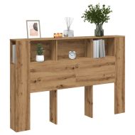 Шкаф за табла, дъб, 160x18,5x103,5 см, инженерно дърво