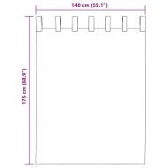 Пердета от воал с прът джобове, 2 бр, розово