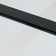 Плъзгаща се врата с обков черна 76x205 см ESG стъкло
