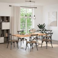 Крак за трапезна маса, форма на паяк, бял, 150x78x(72-73) см, стомана