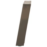 Крака за масичка за кафе, U-образни, 2 бр., естествена стомана, 28 x (42-43) см, стомана