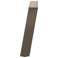 Крака за масичка за кафе, U-образни, 2 бр., естествена стомана, 60 x (42-43) см, стомана
