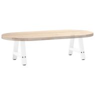 Крака за масичка за кафе, А-образни, 2 бр., бели, 30 x (30-31) см, стомана