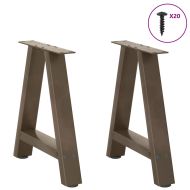 Крака за масичка за кафе, А-образни, 2 бр., 50 x (42-43) см, стомана
