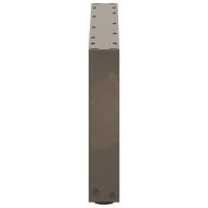 Крака за масичка за кафе, U-образни, 2 бр., естествена стомана, 60 x (30-31) см, стомана