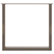 Крака за трапезна маса, U-образни, 3 бр., естествена стомана, 80 x (72-73) см, стомана