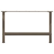 Крака за масичка за кафе, естествена стомана, 2 бр., 70 x (42-43) см, стомана