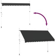 Ръчно прибиращ се сенник, 400 см, антрацит