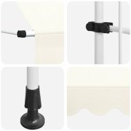 Ръчно прибиращ се сенник, 250 см, кремав