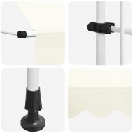 Ръчно прибиращ се сенник, 400 см, кремав