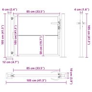 Градинска порта 100x100 см, кортенова стомана