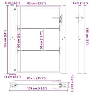 Градинска порта 100x150 см, кортенова стомана