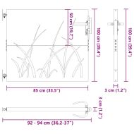Градинска порта 85x100 см, дизайн с кортен стомана и трева