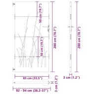 Градинска порта 85x200 см, дизайн с кортен стомана и трева