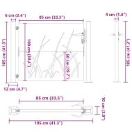 Градинска порта 100x100 см, дизайн с кортен стомана и трева